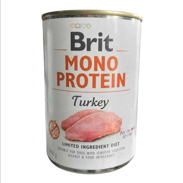 Brit Mono Protein Turkey Alimento Humedo Para Perro Lata De 400G