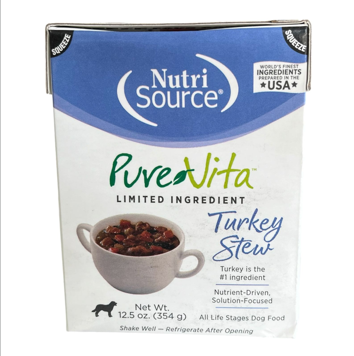 NutriSource Pure Vita 354G Alimento Húmedo Para Perros Tetra Pak