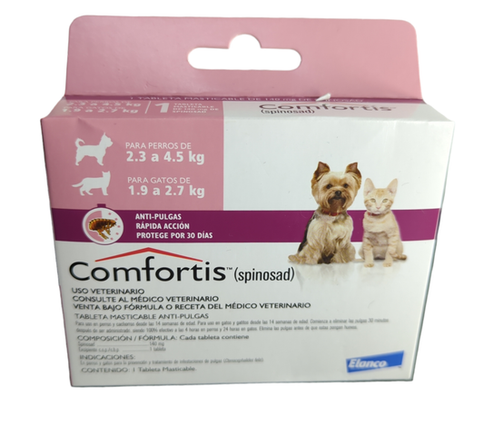 COMFORTIS 2.3 KG A 4.5KG PERRO 1.9KG A 2.7KG GATO