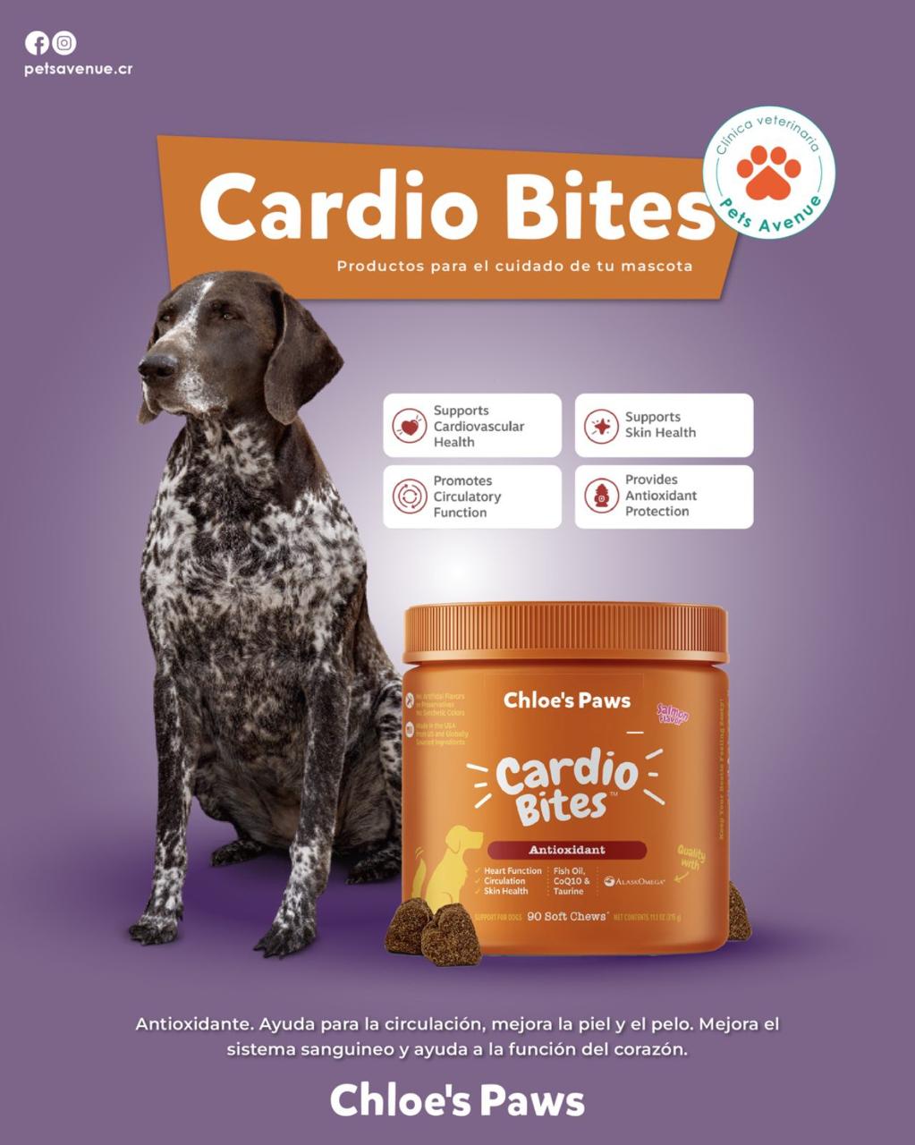 TR PAWS Cardio Chews Multivitamínico Para Perros y Gatos 360g