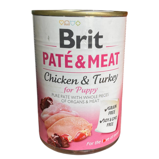 Brit Paté & Meat Chicken & Turkey for Puppy 400G Alimento Para Perro