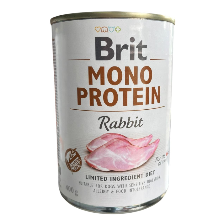 Alimento Humedo Para Perro Brit Mono Protein Rabbit lata De 400G